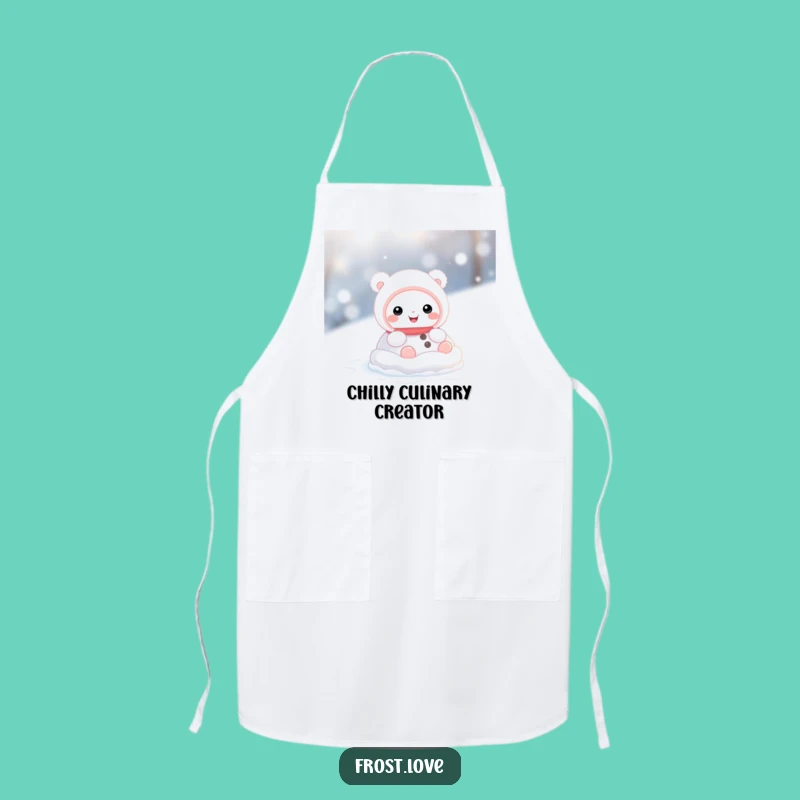 Funny Kitchen Snow Creature Rolling Apron: Cook with Joy, Perfect Hilarious Gift