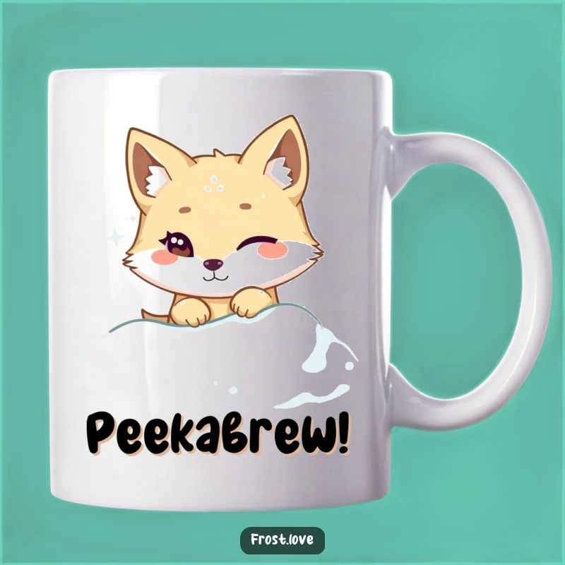 Funny Arctic Fox Winking Mug: Sly Animal Gift