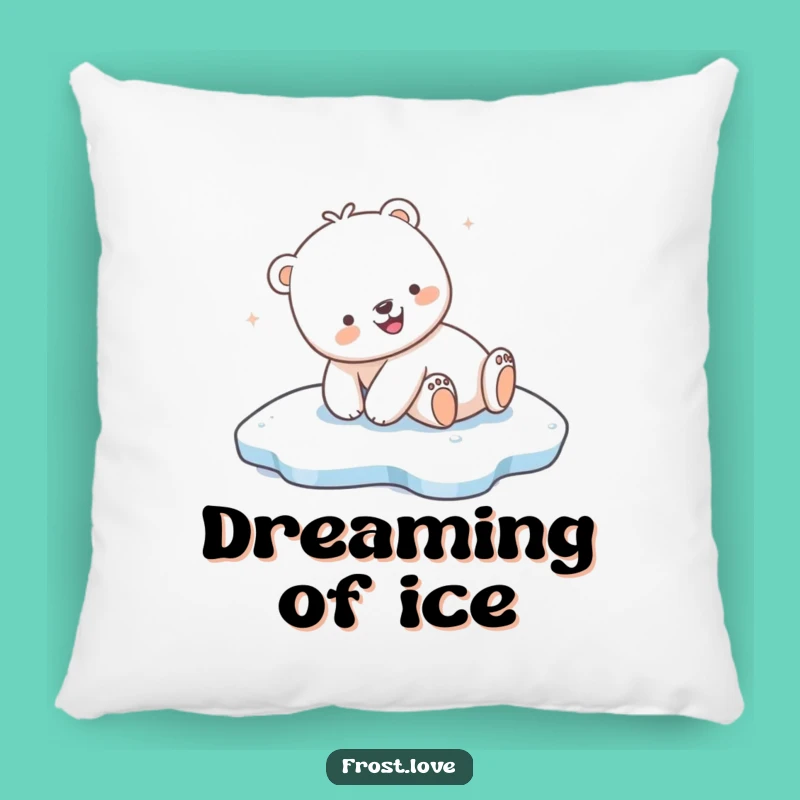 Funny Kawaii Polar Bear Sliding Pillow: Cozy Arctic Accent Gift