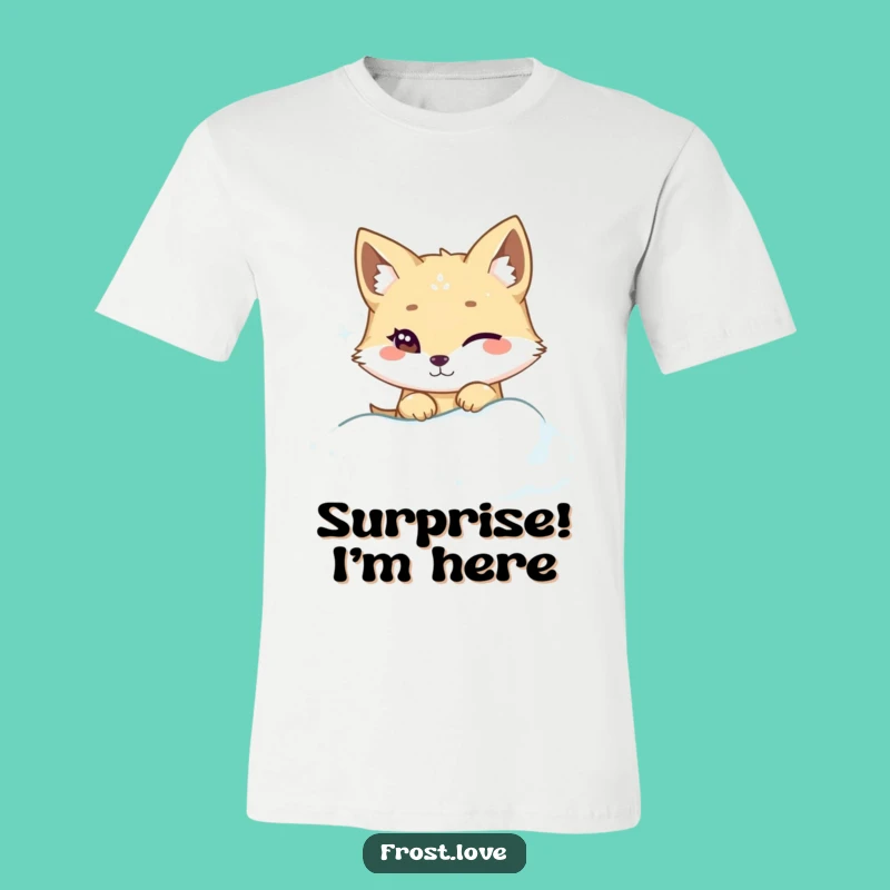 Funny Arctic Fox Winking T-Shirt: Sly Winter Apparel Gift