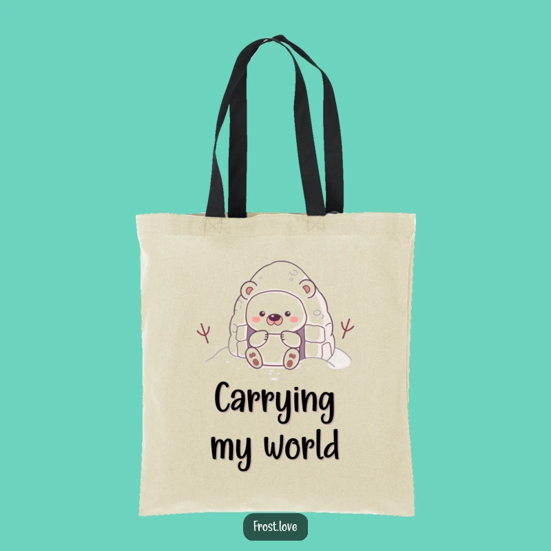 Funny Snow Bear Fort Tote Bag: Carry Cozy Creations, Perfect Shy Gift