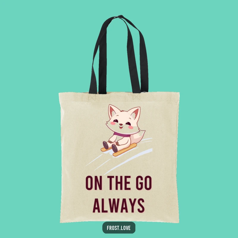 Funny Snow Fox Sliding Tote Bag: Carry Your Fun, Perfect Hilarious Gift